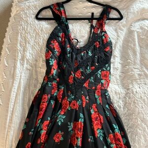Free People x Revolve Red Flower Dress